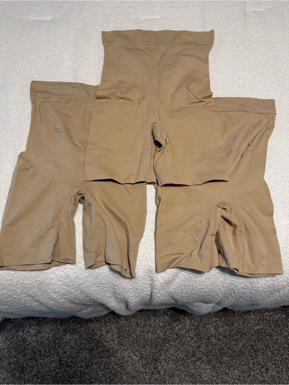 Maternity Beige High-Waist Shapewear Set of 3 Size M